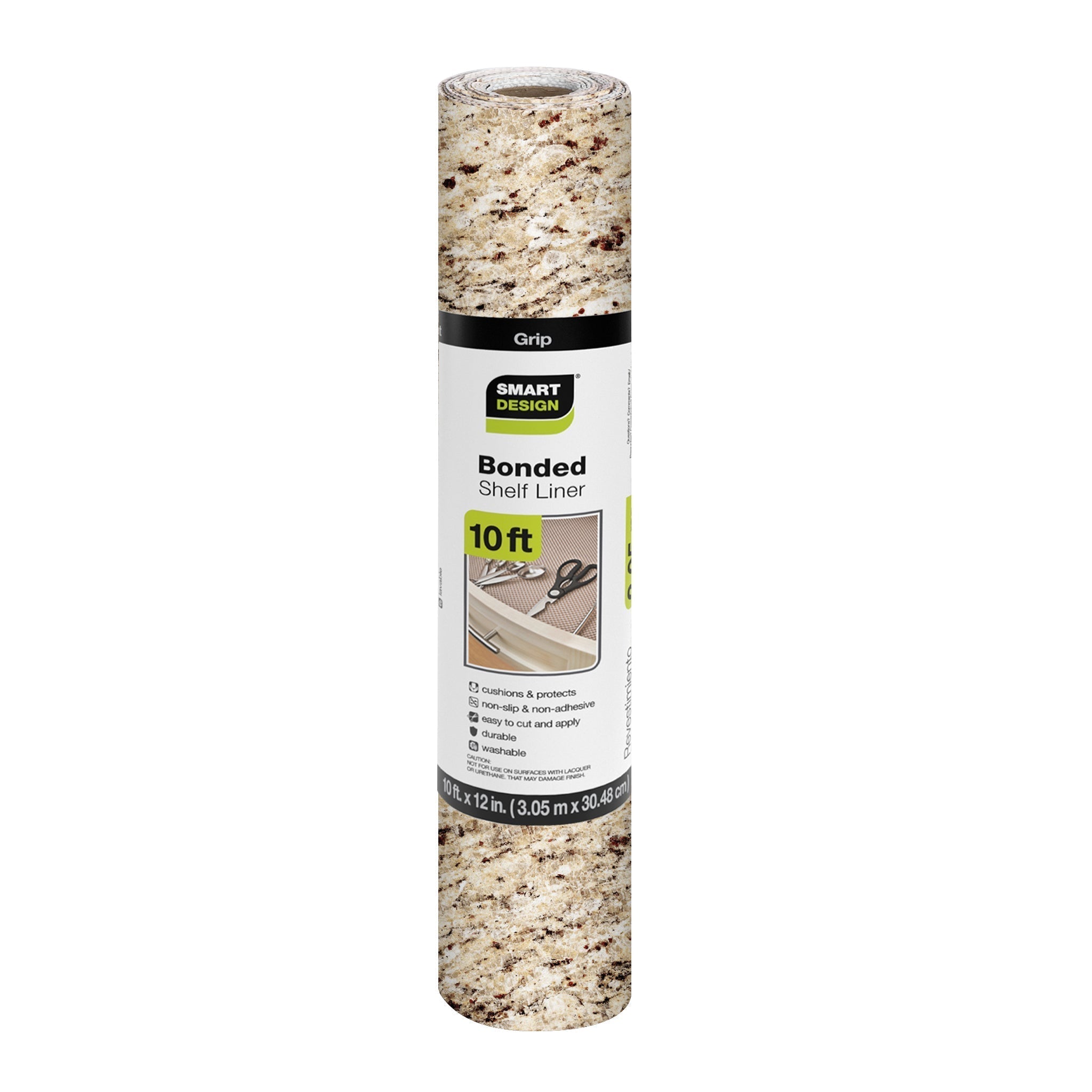 Bonded Grip Shelf Liner - 12 Inch x 10 Feet - Non-Adhesive